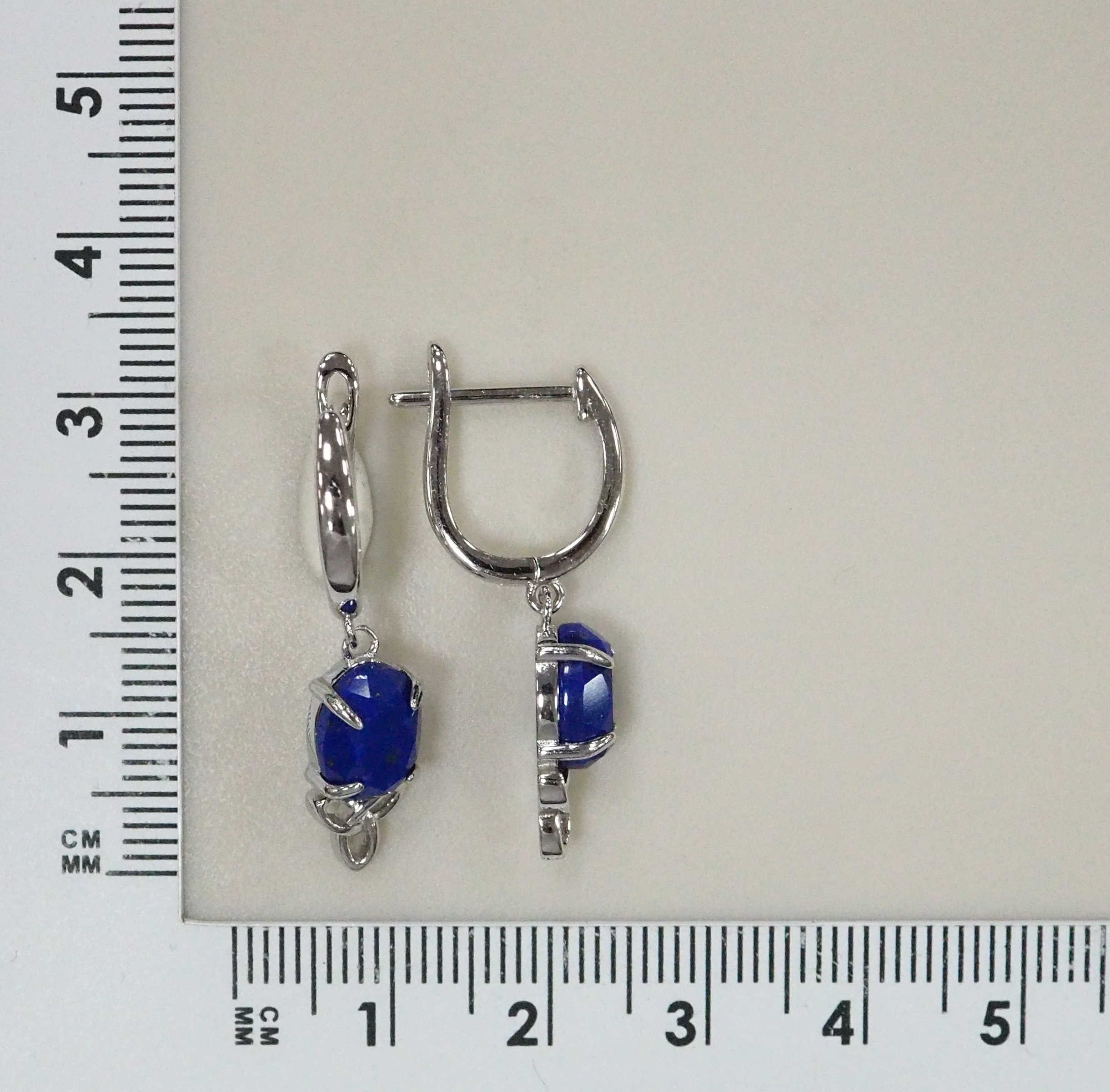 Серебряные серьги с лазуритами